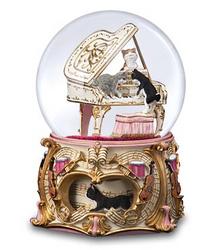 Play It Again Kitty Piano Musical Waterglobe #25443