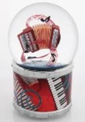 Funky Accordion Musical Waterglobe with Blower #1611009
