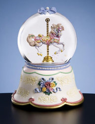 Rose Parade Carousel Musical Waterglobe #43249