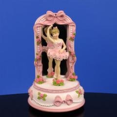 Ballerina and Bows Figurine with Mirror Music Box #49289