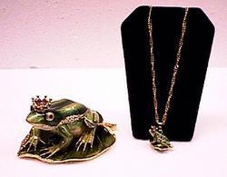 Frog Prince Limoge Style Trinket Box #62348
