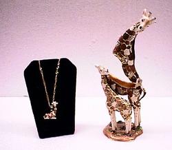 Giraffe with Child Limoge Style Trinket Box #62370