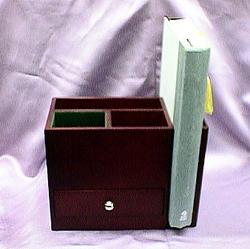 Cherry Mahogany Desk Top Bookend Box #69674