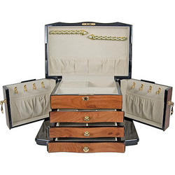 Bubinga with Elm Burl Inlay Jewelry Box #JBC252