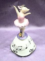 Ballerina Pig Revolving Musical Porcelain Figurine #80041