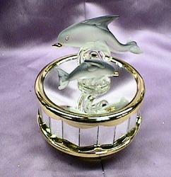 Exquisite Handblown Glass Dolphins #cmx71