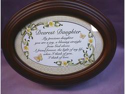 Daughter Rosewood Musical Jewelry Oval Box #daughter