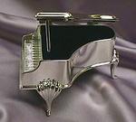Exquisite Silver Plated Piano Musical Jewlery Box #Silpiano