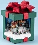 Animated Christmas Open Music Box #C35562