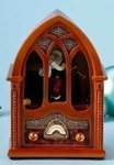 Animated Christmas Scene Vintage Radio Music Box #C35979