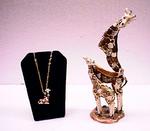 Giraffe with Child Limoge Style Trinket Box #62370