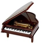 WOODEN GRAND PIANO WITH MOVING KEYS