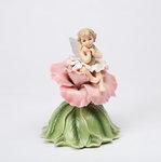 Fairy with Rose Porcelain Music Box #80059 