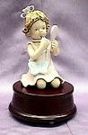 Little Girl Playing Dress Up Musical Figurine #lipstick-