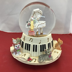 Cats on Piano Musical Waterglobe #14275