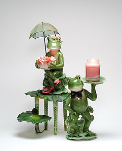 Frog With Umbrella or Frog with Candle