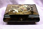 Double Heart with Doves Inlaid Italian Music Box #46db