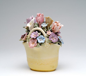 Flower Basket Musical Figurine  