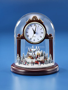 Christmas Village Musical Clock 