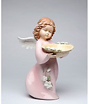 Angel with Basket Porcelain Figurine #C10383