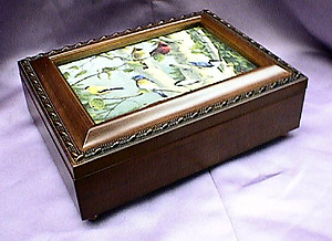 The Gathering of Birds Rosewood Music Box #mb484