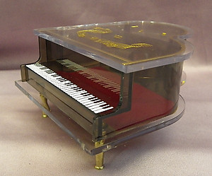 See Thru Musical Jewelry Baby Grand Piano 