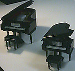 Wooden Baby Grand Piano with Bench and Gift Box Black#MM705