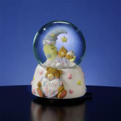 Teddy Bear and Moon Musical Water Globe 