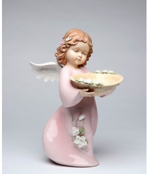 Angel with Basket Porcelain Figurine #C10383