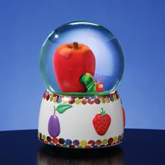 Caterpillar and Apple Musical Waterglobe 