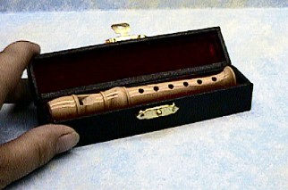 Miniature Wooden Recorder