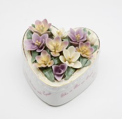 Porcelain Grandmother Heart Music Box #10610