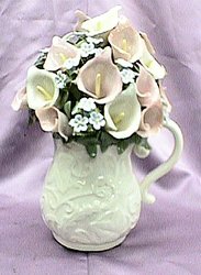 Lillies Porcelain Music Box #49012