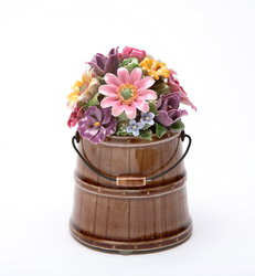Barrel of Flowers Music Box