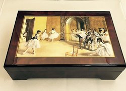 Degas Ballet Class with Dancing Ballerina Music Box #AS89002D