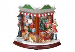 Santa Corner Shop Music Box  #IC 92052