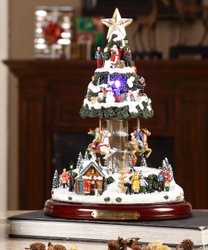 Christmas Village Musical Motion Tree   #IC94001T