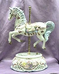 Deluxe Grand Porcelain Musical Carousel #80038