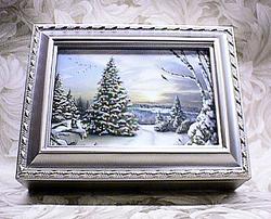 Christmas Tree Musical Picture Frame Champagne Box #Tree