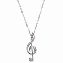 Treble Clef Silver Necklace #clefneck