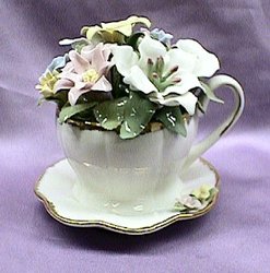 Flower Teacup Music Box #80002