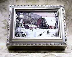 Christmas Time Musical Picture Frame Champagne Box #snow2