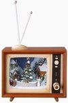 Animated Christmas Scene T.V Music Box #C36432