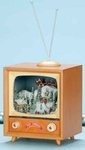 Animated Christmas Skaters and T.V Music Box #C37457