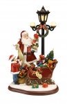 Santa Sleigh Street Lamp Music Box 