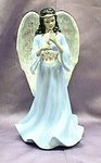 Beautiful African American Musical Porcelain Angel #96572