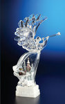 Angel with Winter Scene Acrylic Figurine #IC80861