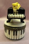 Baby Grand Piano Limoge Style Trinket Box #1249