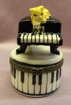 Baby Grand Piano Limoge Style Trinket Box  #1249