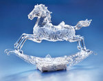 Rocking Horse Acrylic Musical Figurine  #IC94092T